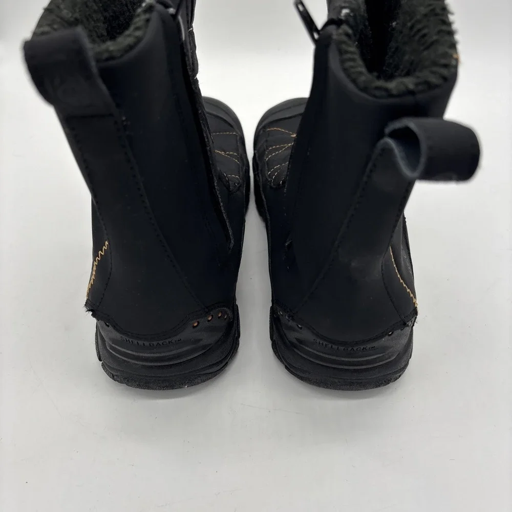Keen Shoes Kids Sz 6 Basin Snow Boots Winter Insulated Leather Waterproof Black